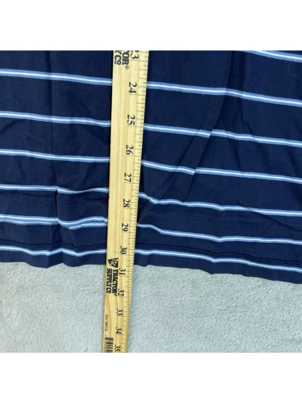 Polo Golf Ralph Lauren Men's L Navy & White Striped Polo Shirt F1338